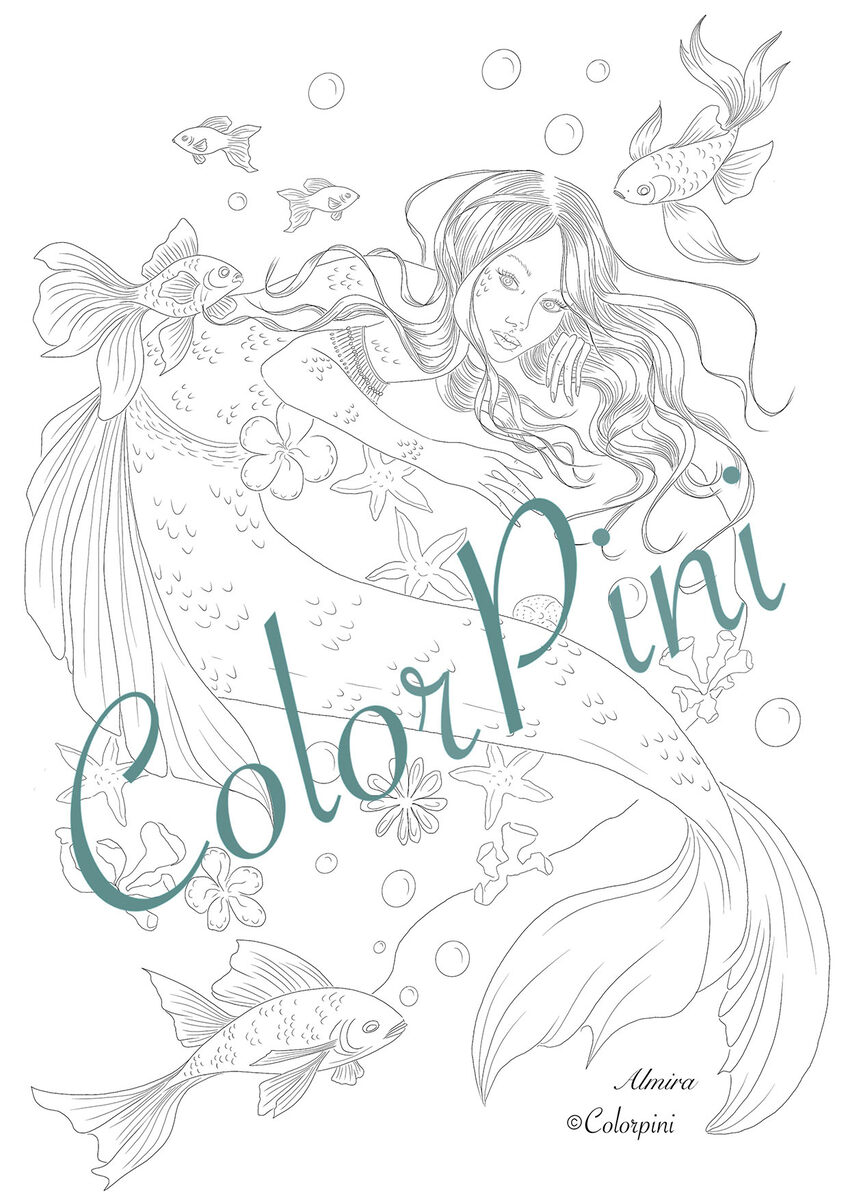 Almira, hand-drawn lineart