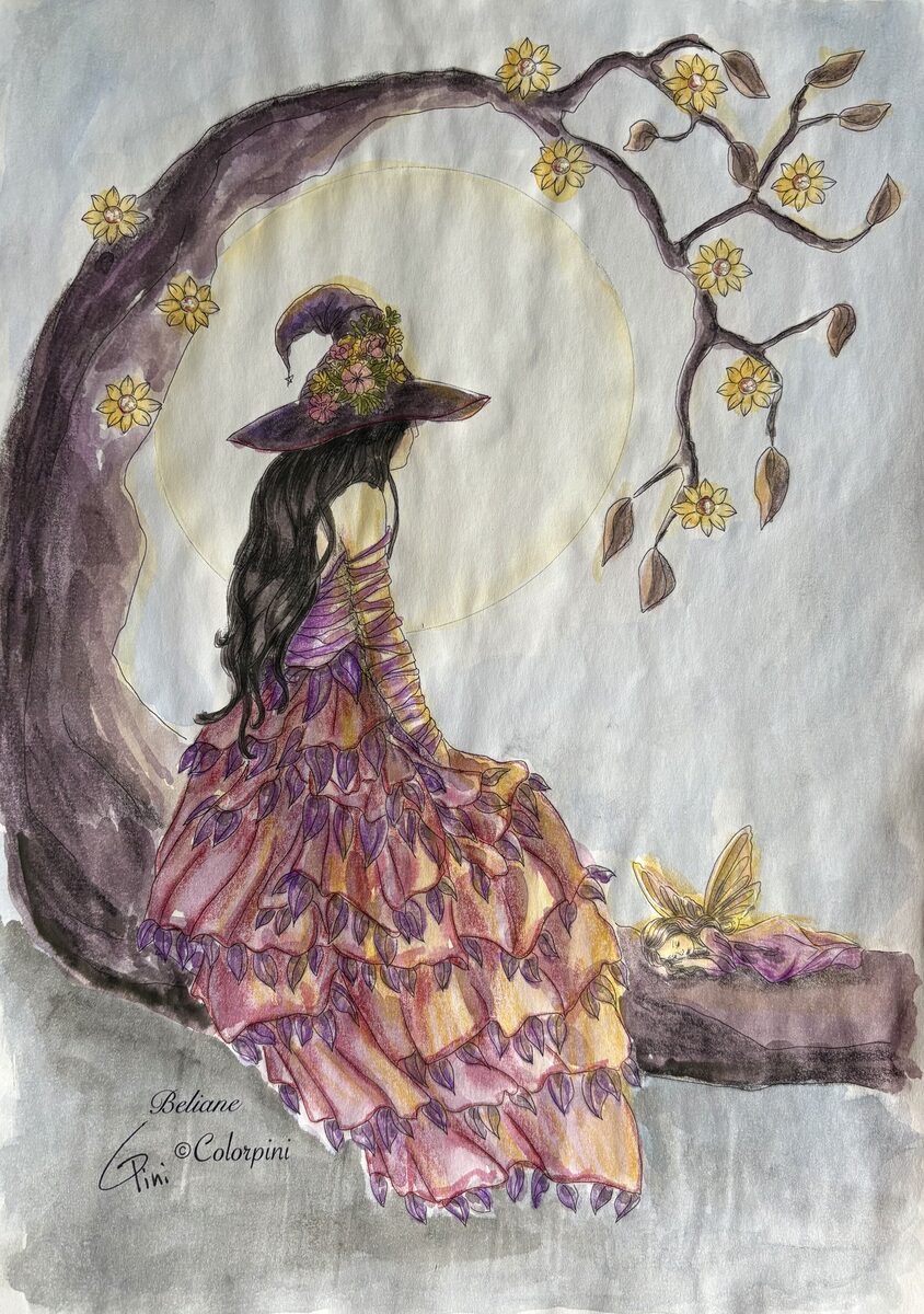 Beliane, watercolor version by Carolyn Pini
