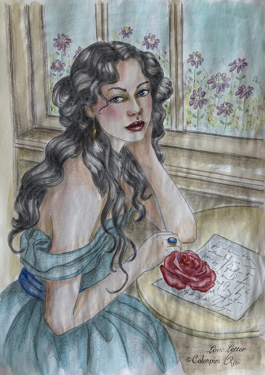 Love Letter, watercolor version by Carolyn Pini