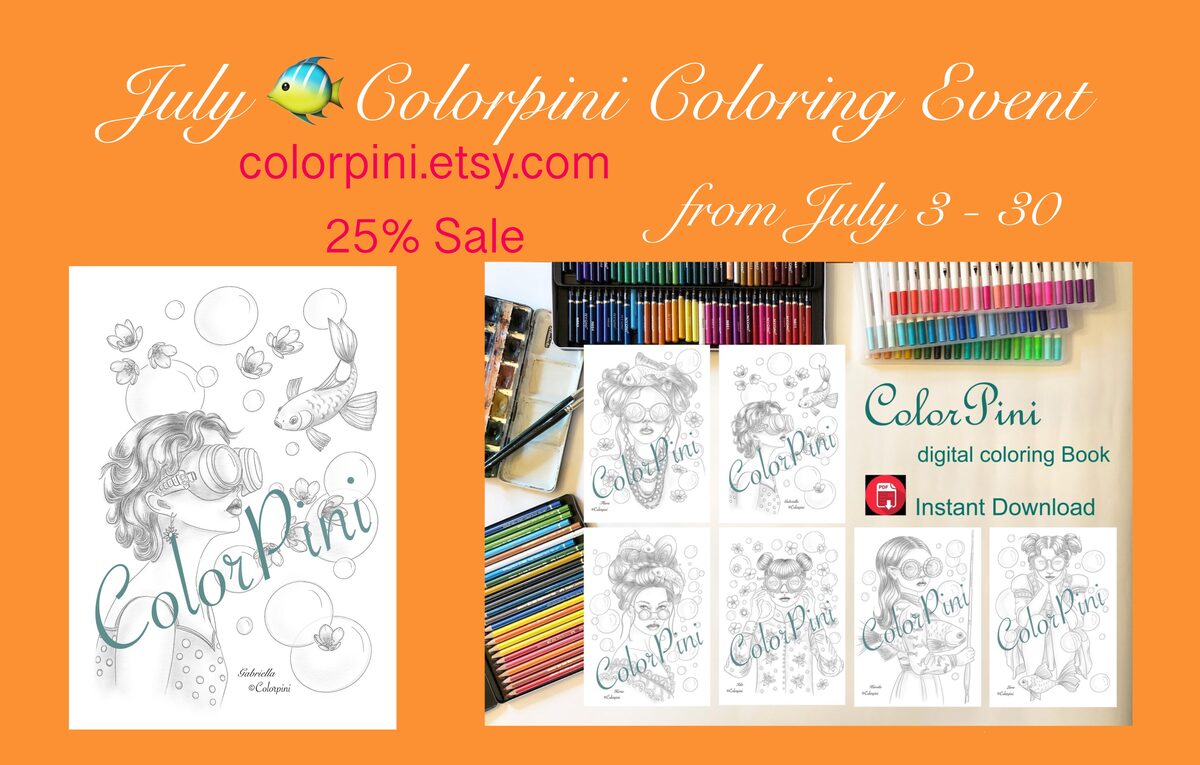 July 2025 Colorpini Coloring Event poster