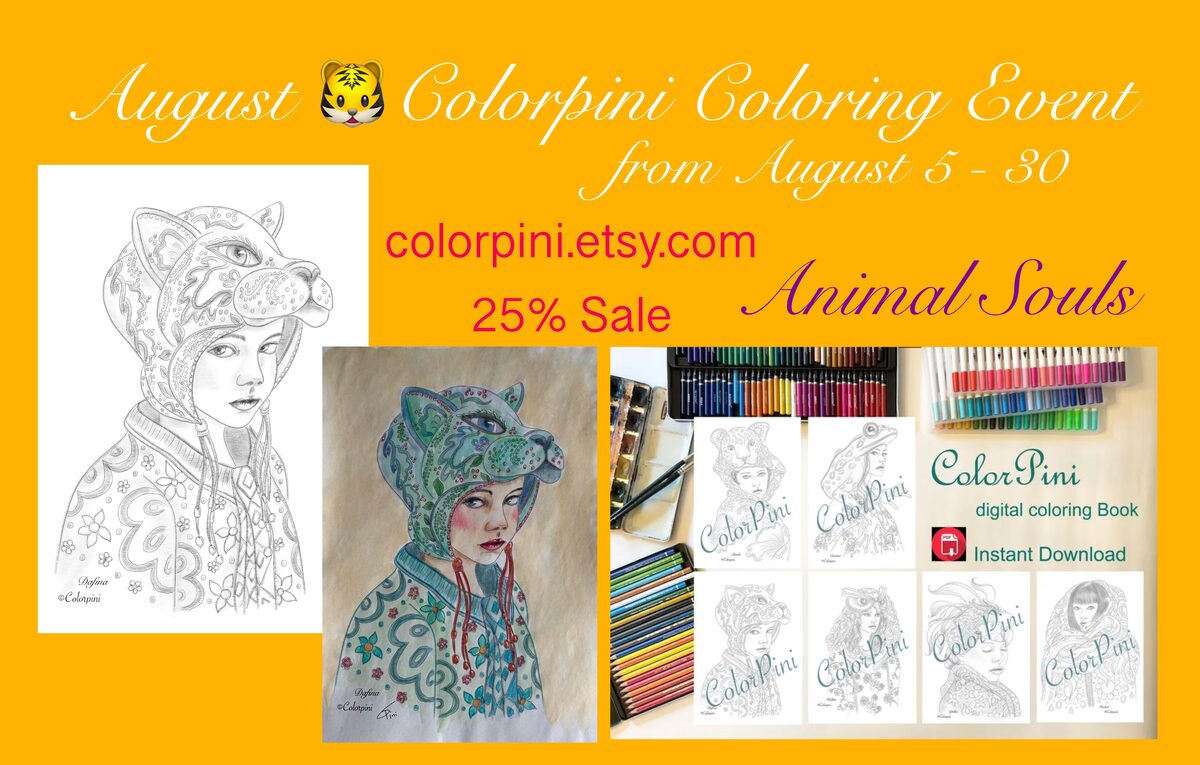 August 2025 Colorpini Coloring Event poster