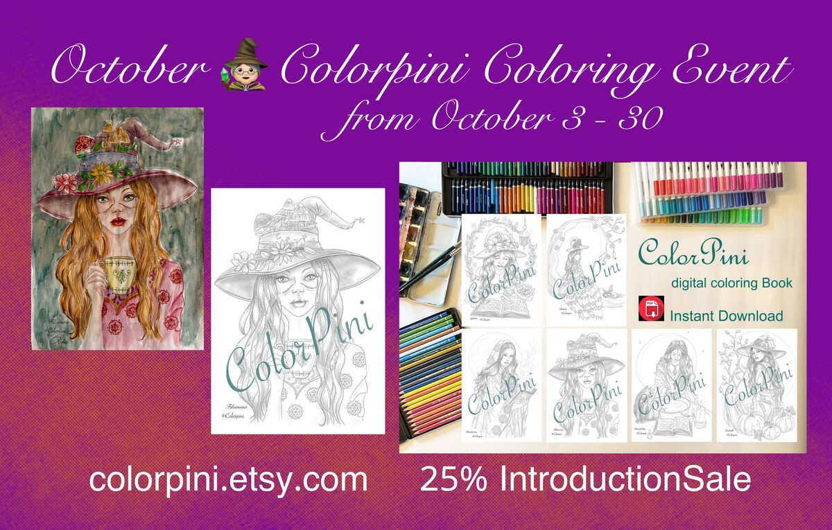 October 2025 Colorpini Coloring Event poster
