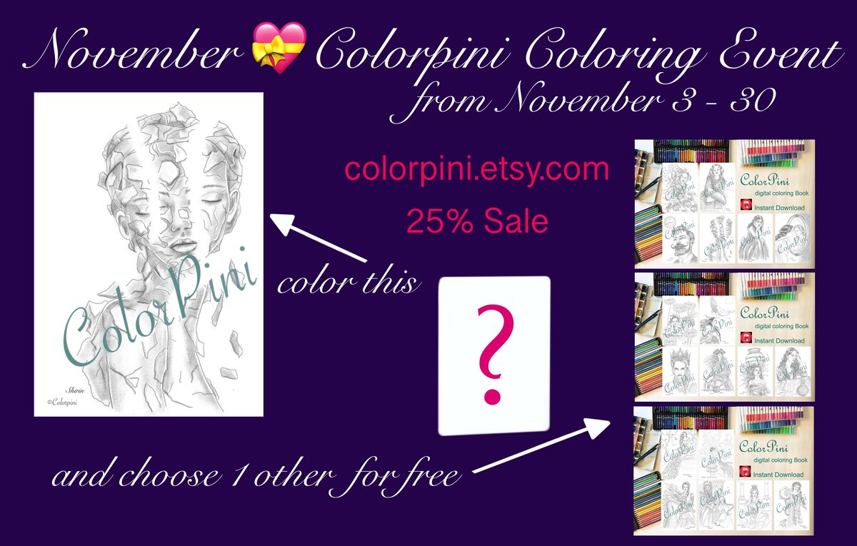 November 2025 Colorpini Coloring Event poster