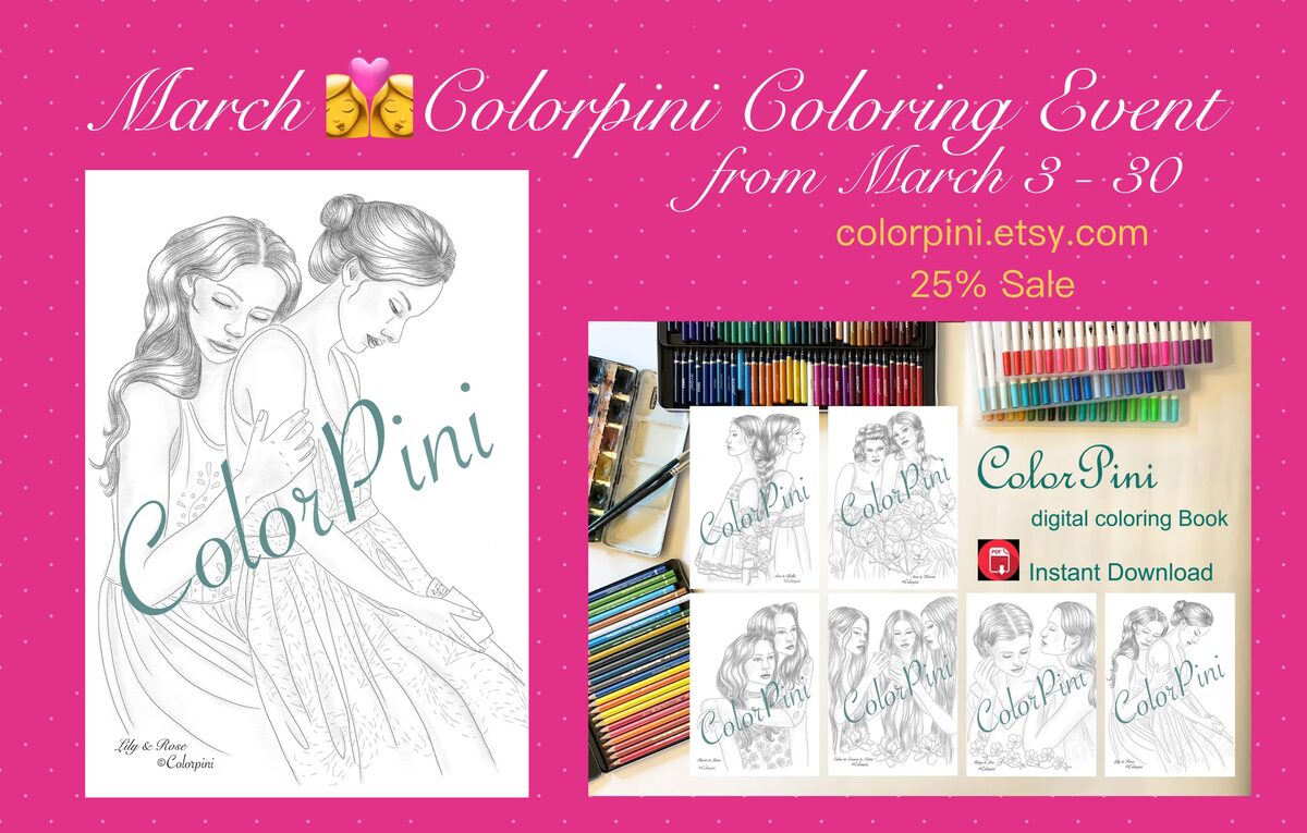 March 2026 Colorpini Coloring Event poster