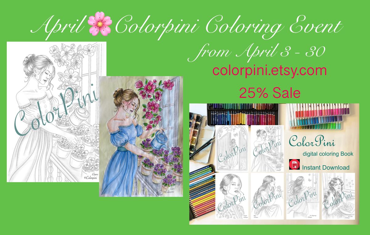 April 2026 Colorpini Coloring Event poster