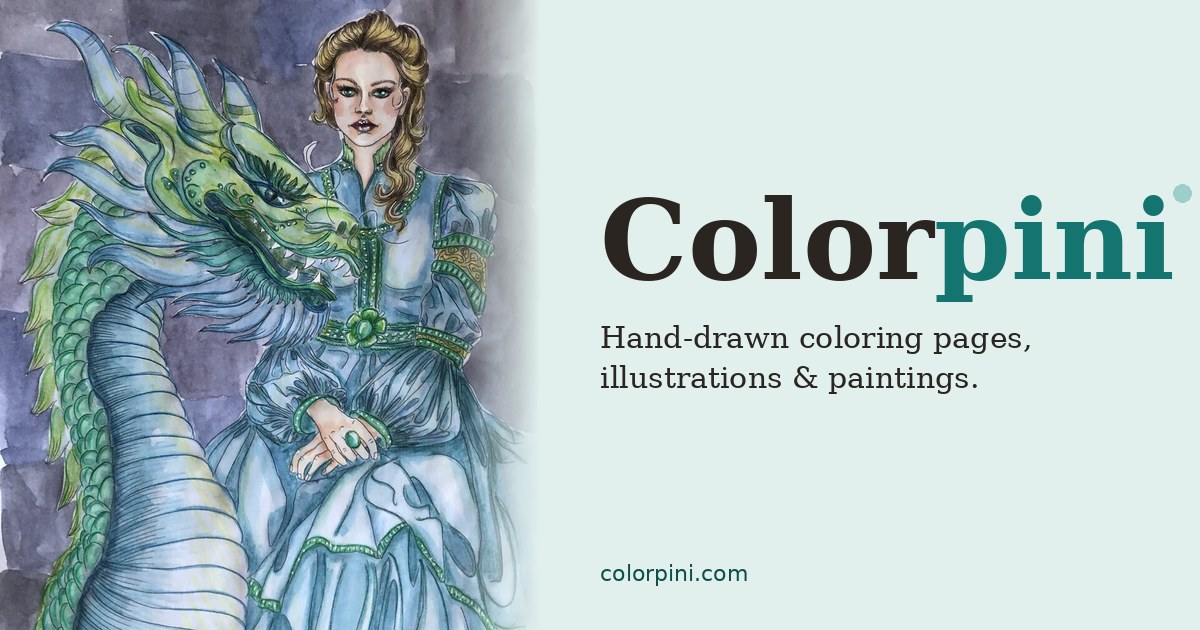 Draw Colorrin Colorpini: Hand-drawn coloring pages, illustrations & paintings by Carolyn