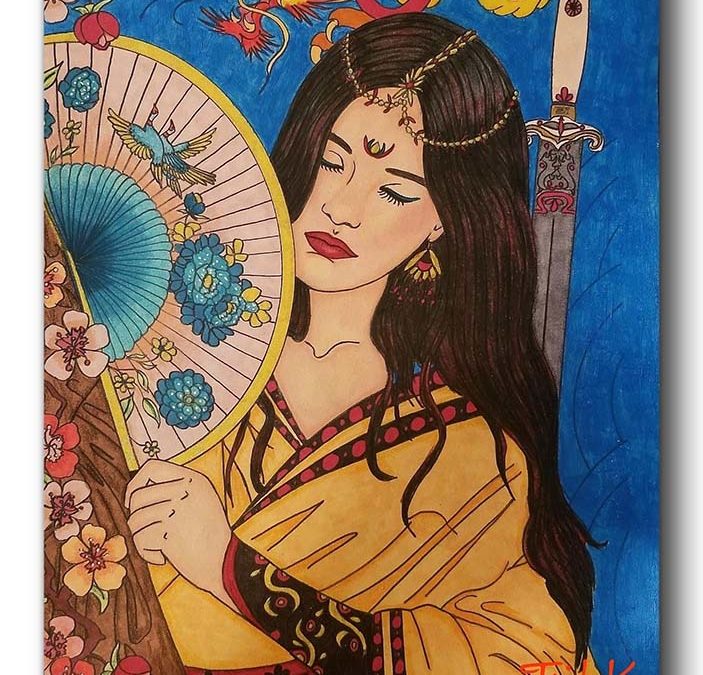 Trish colored beautifully a dragon princess!