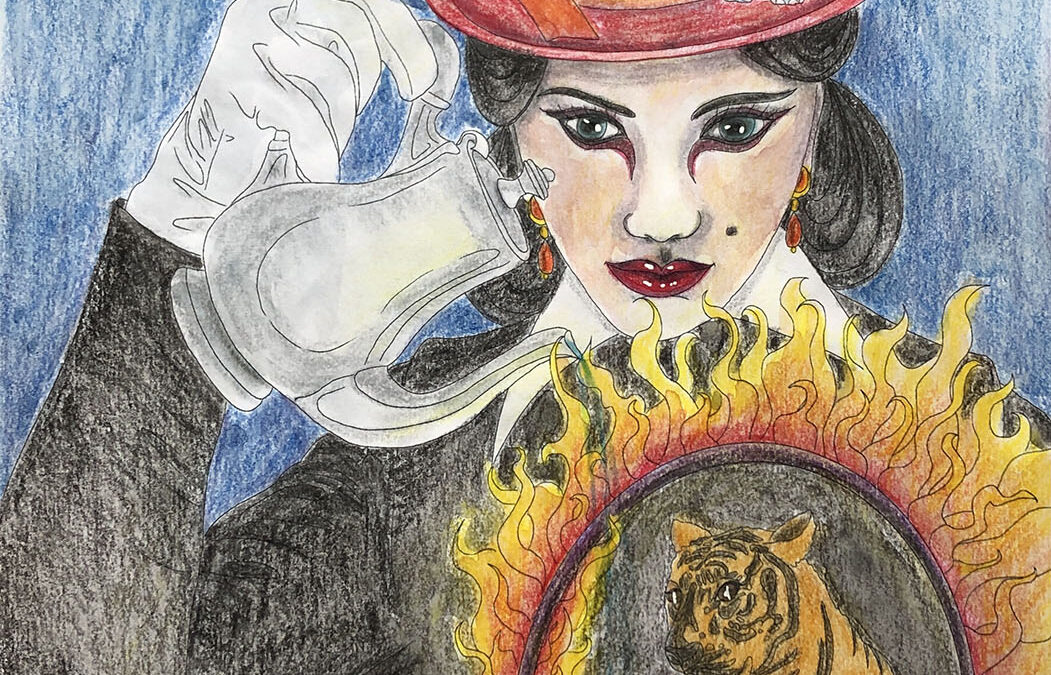 Adult Coloring Page Freebie – The Lady and the Tiger