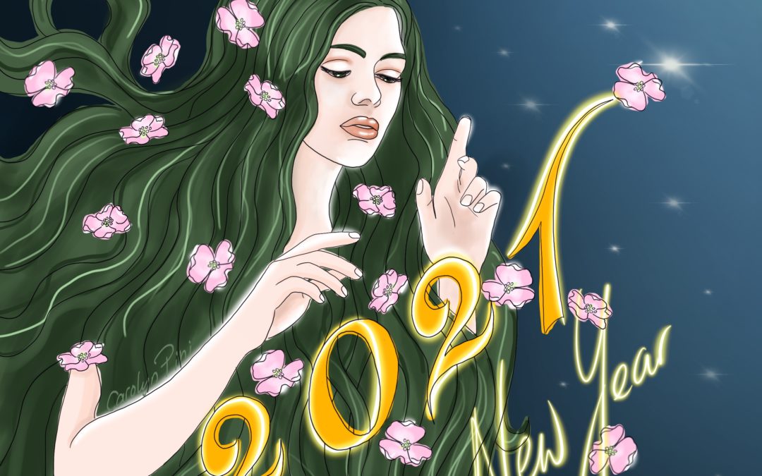 Adult Coloring Page Freebie – Happy New Year 2021