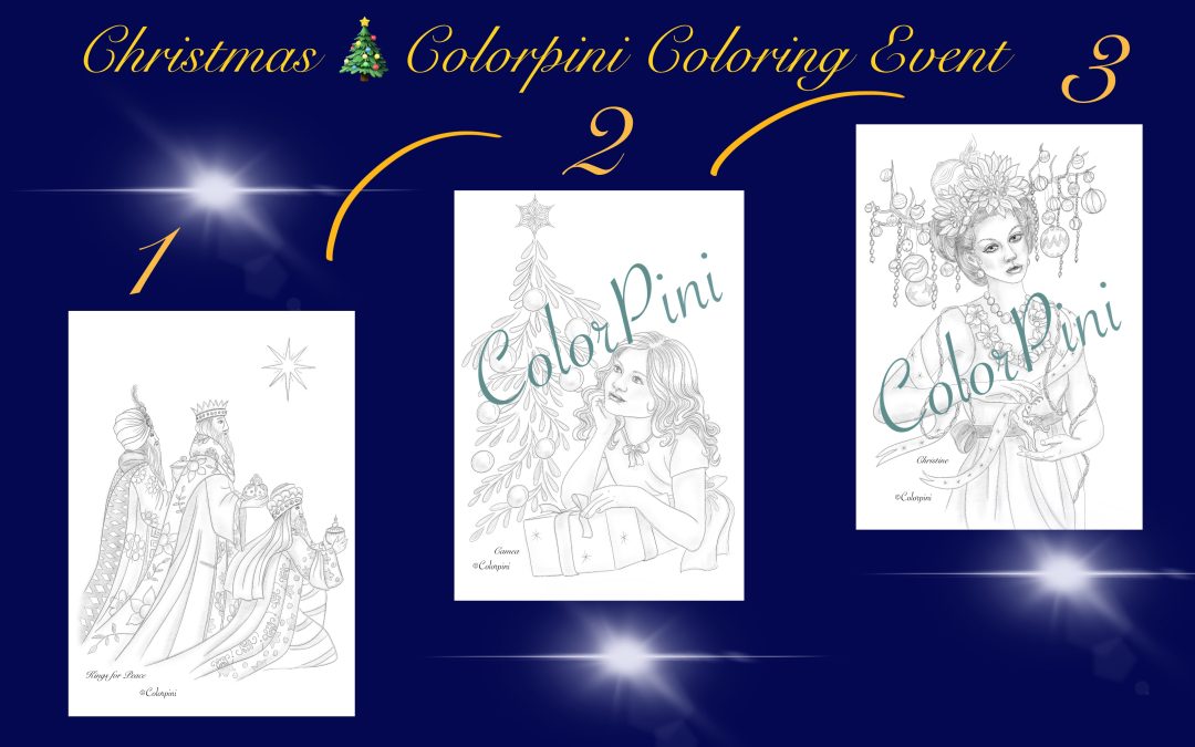 December Christmas Colorpini Coloring Event